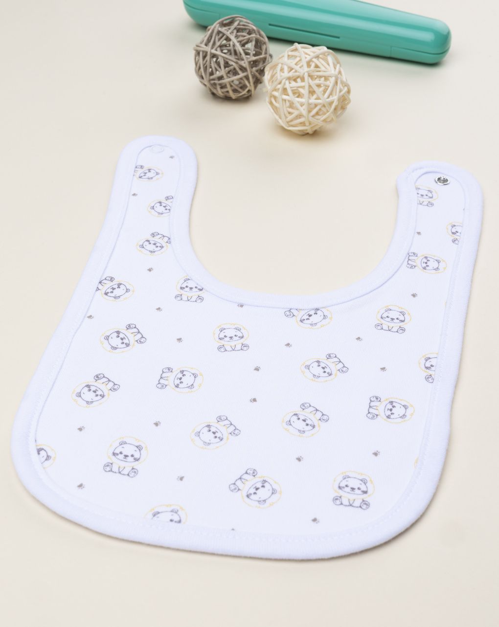 Bavaglino neonato leoni