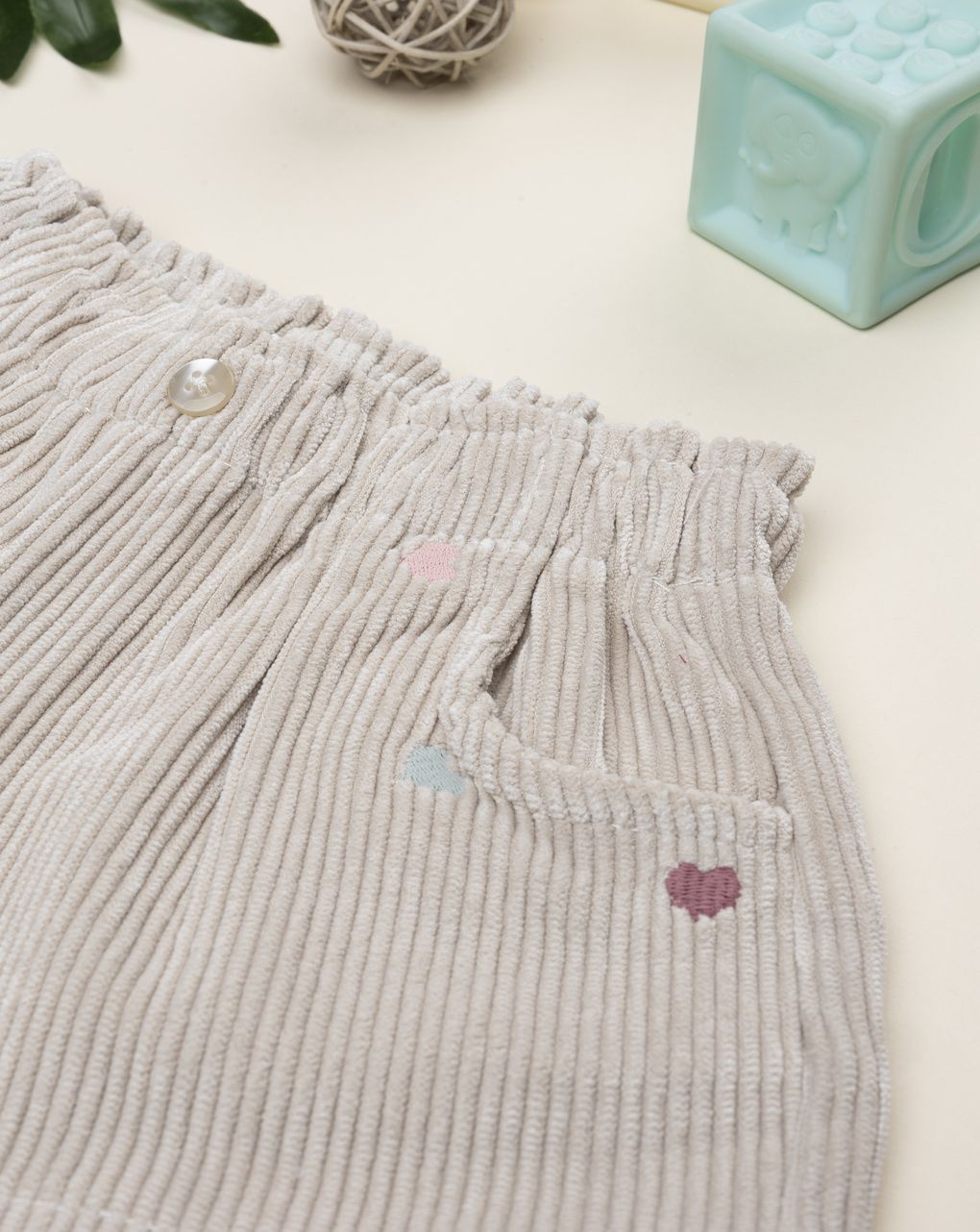 Shorts corduroy beige bambina