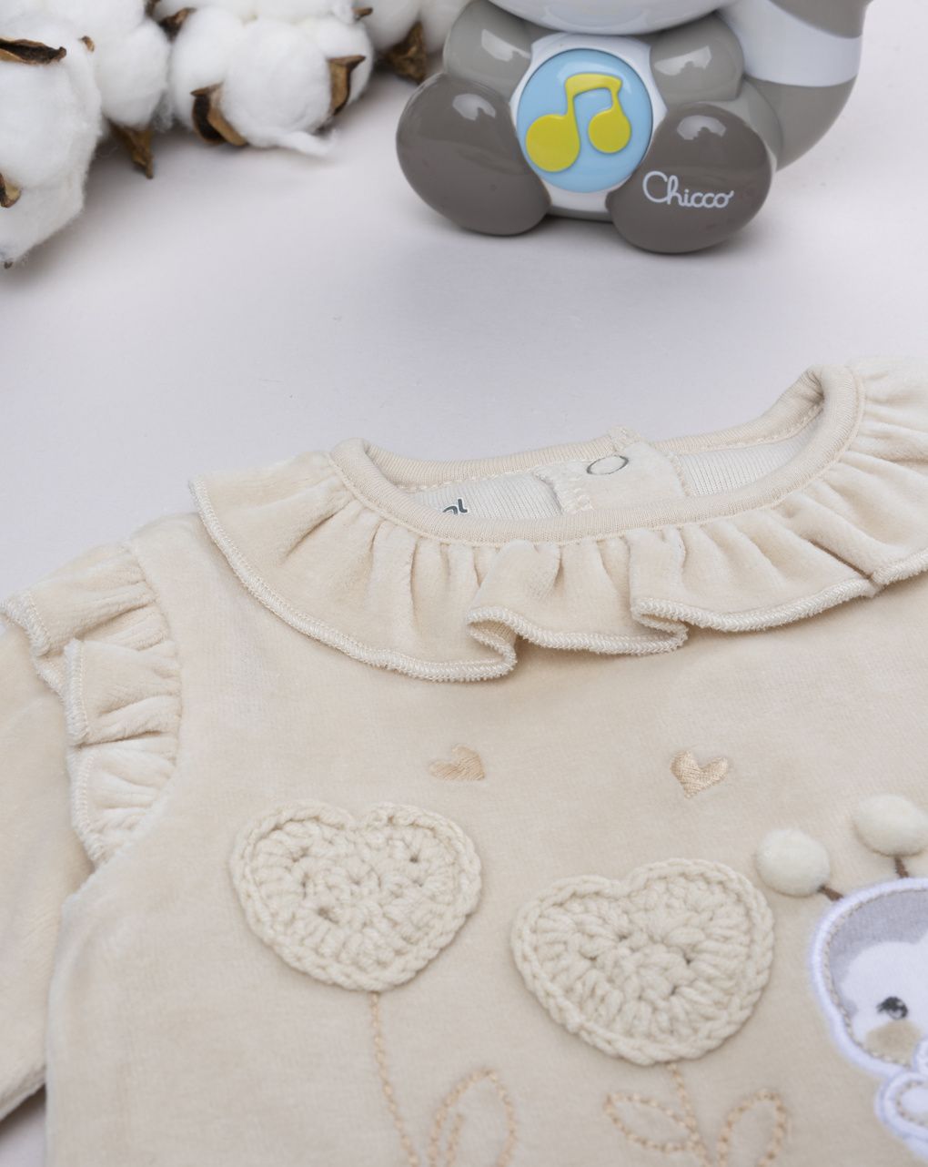 Tutina neonata beige coccinella