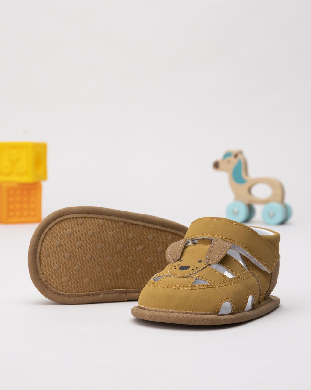 Sandalo bimbo marrone