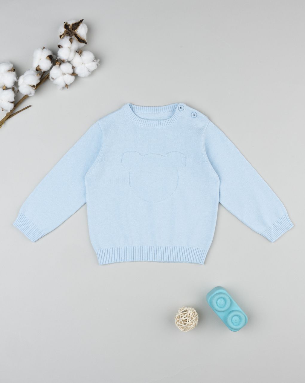 Maglia tricot bimbo azzurro