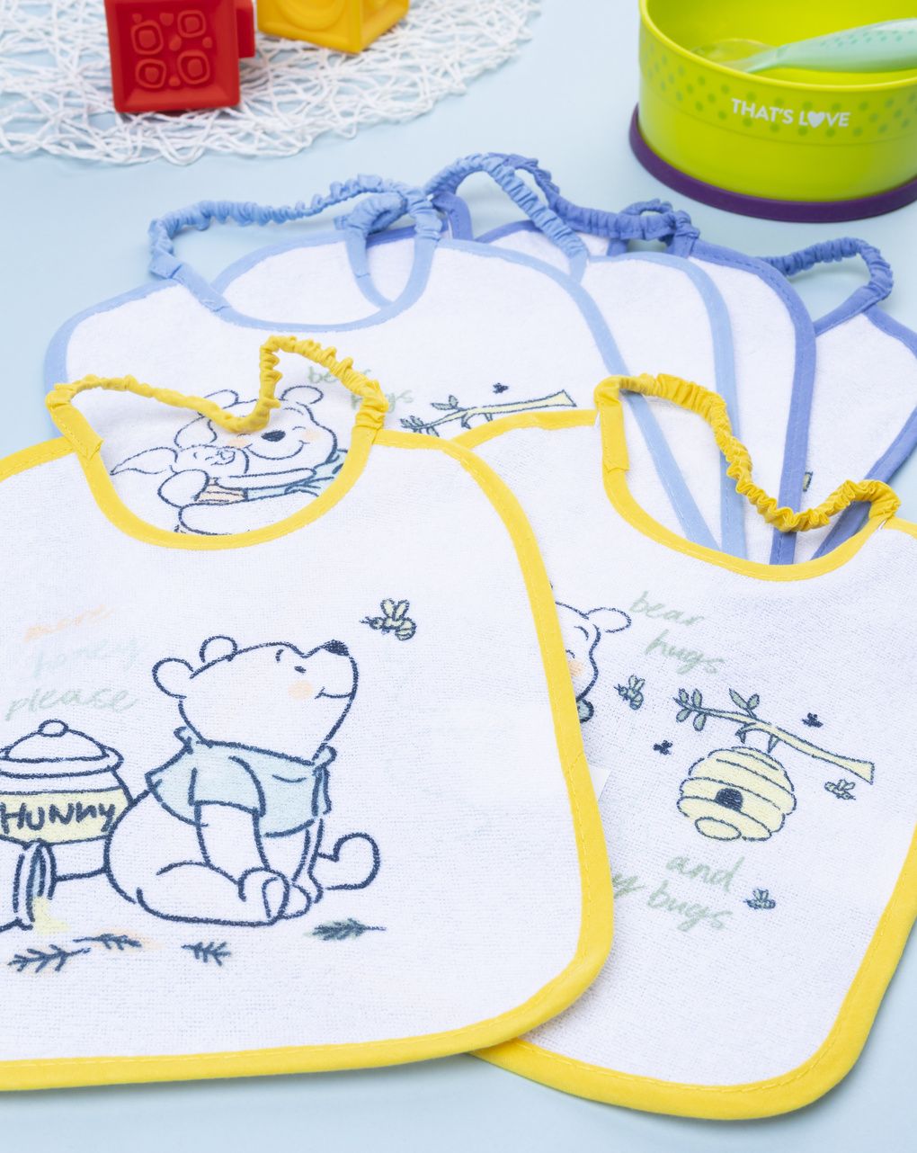 Pack 6 bavaglini bambino winnie the pooh