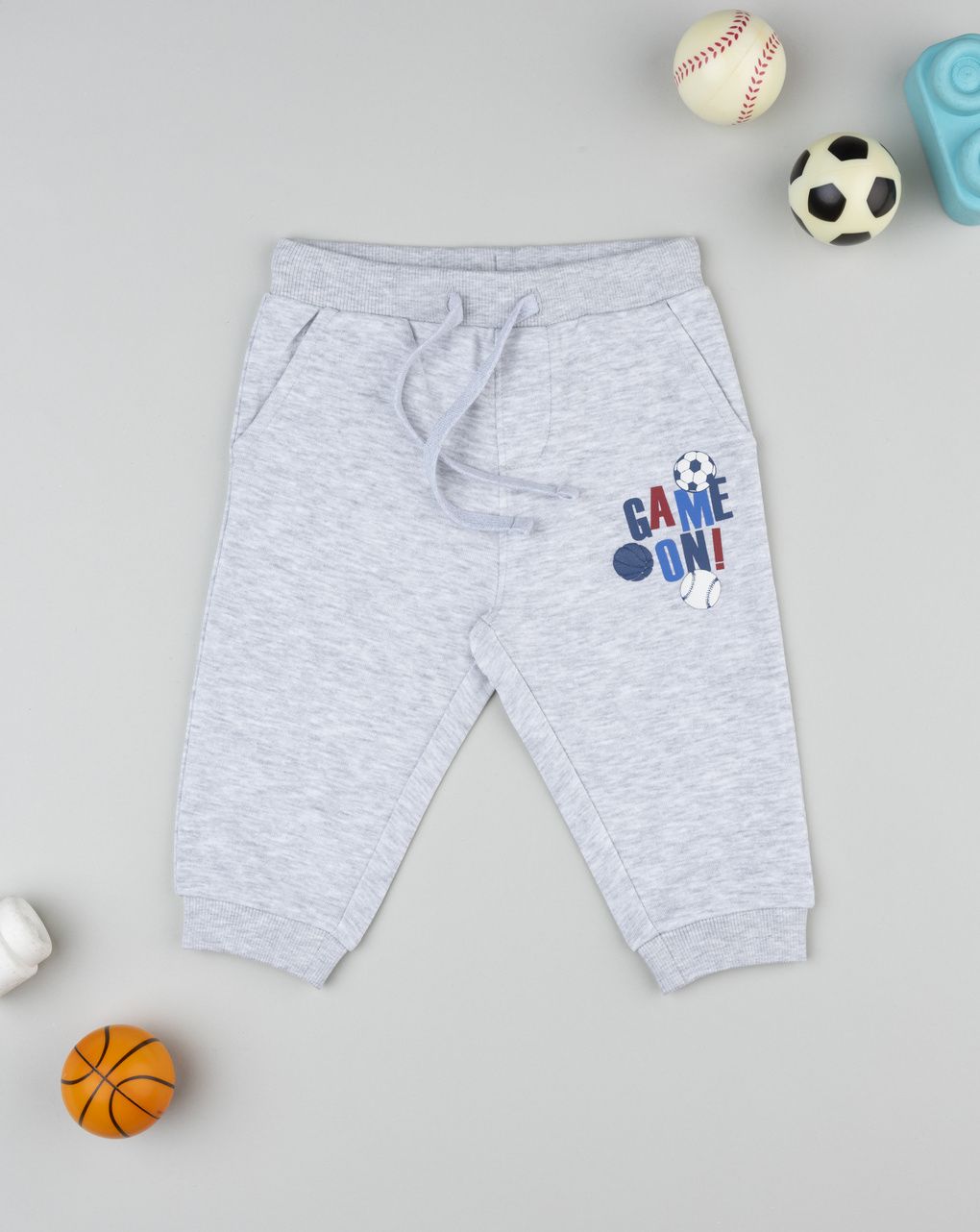 Pantaloni bimbo grigi stampa