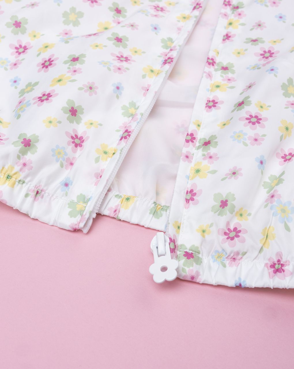 Giacca antivento bimba allover bianca