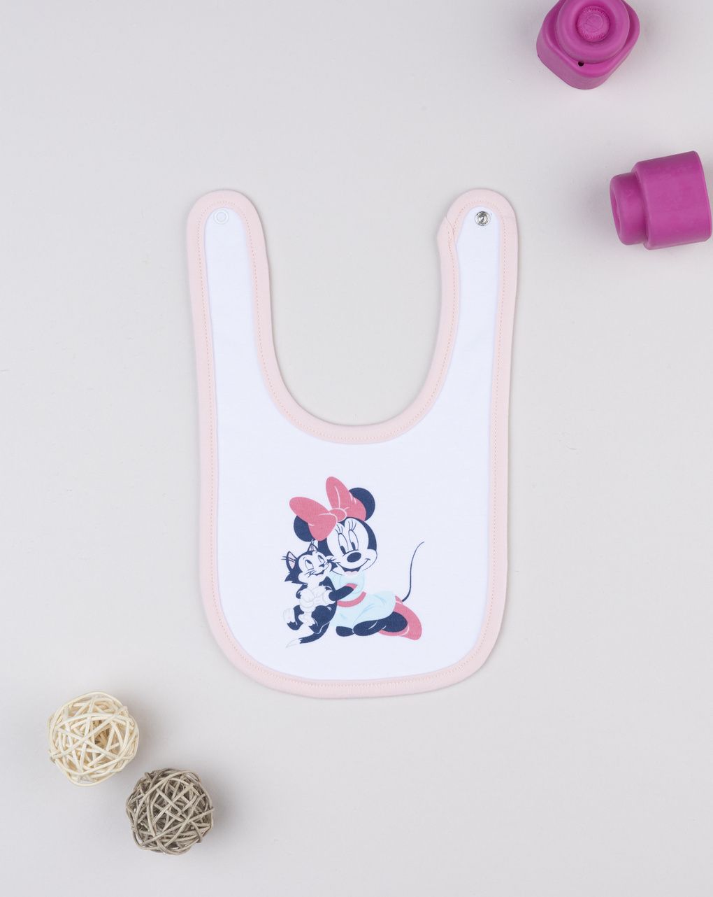 Bavaglino bimba minnie rosa chiaro