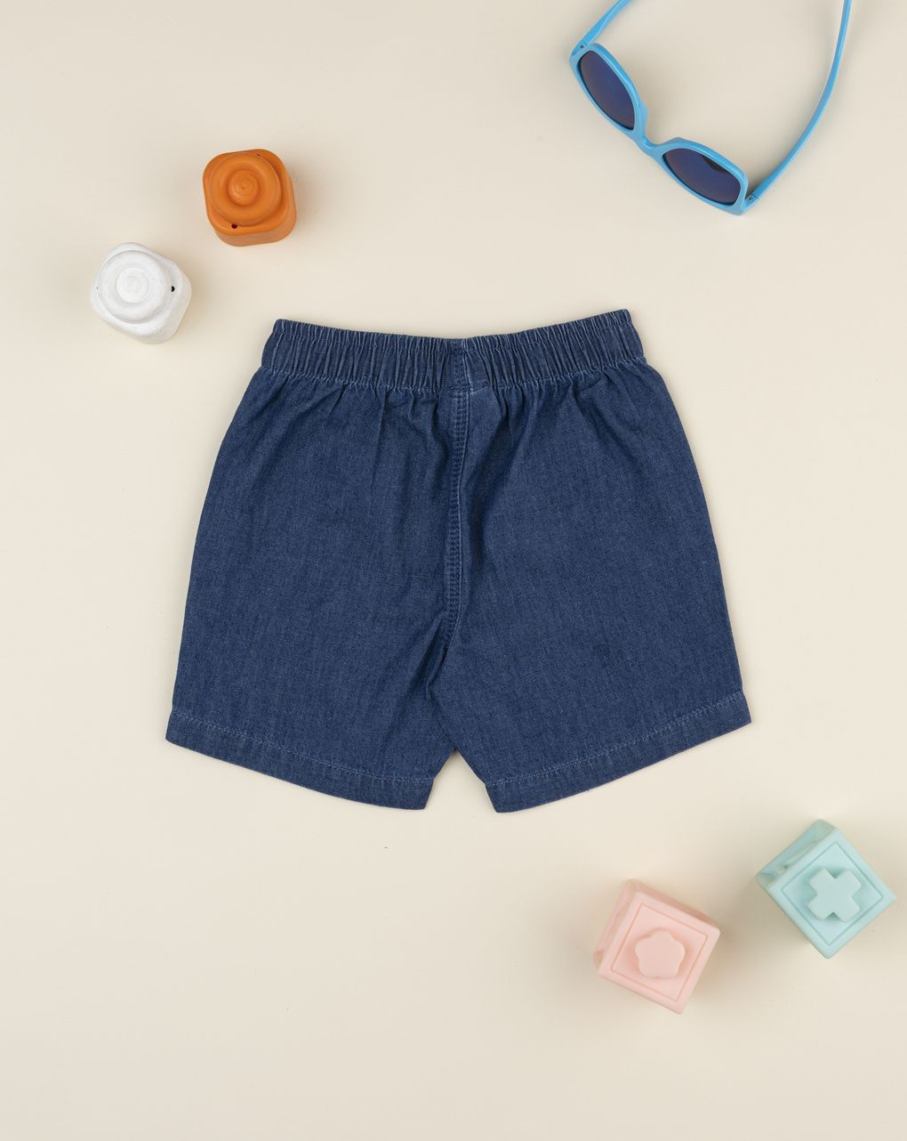 Bermuda bimbo blu con patch