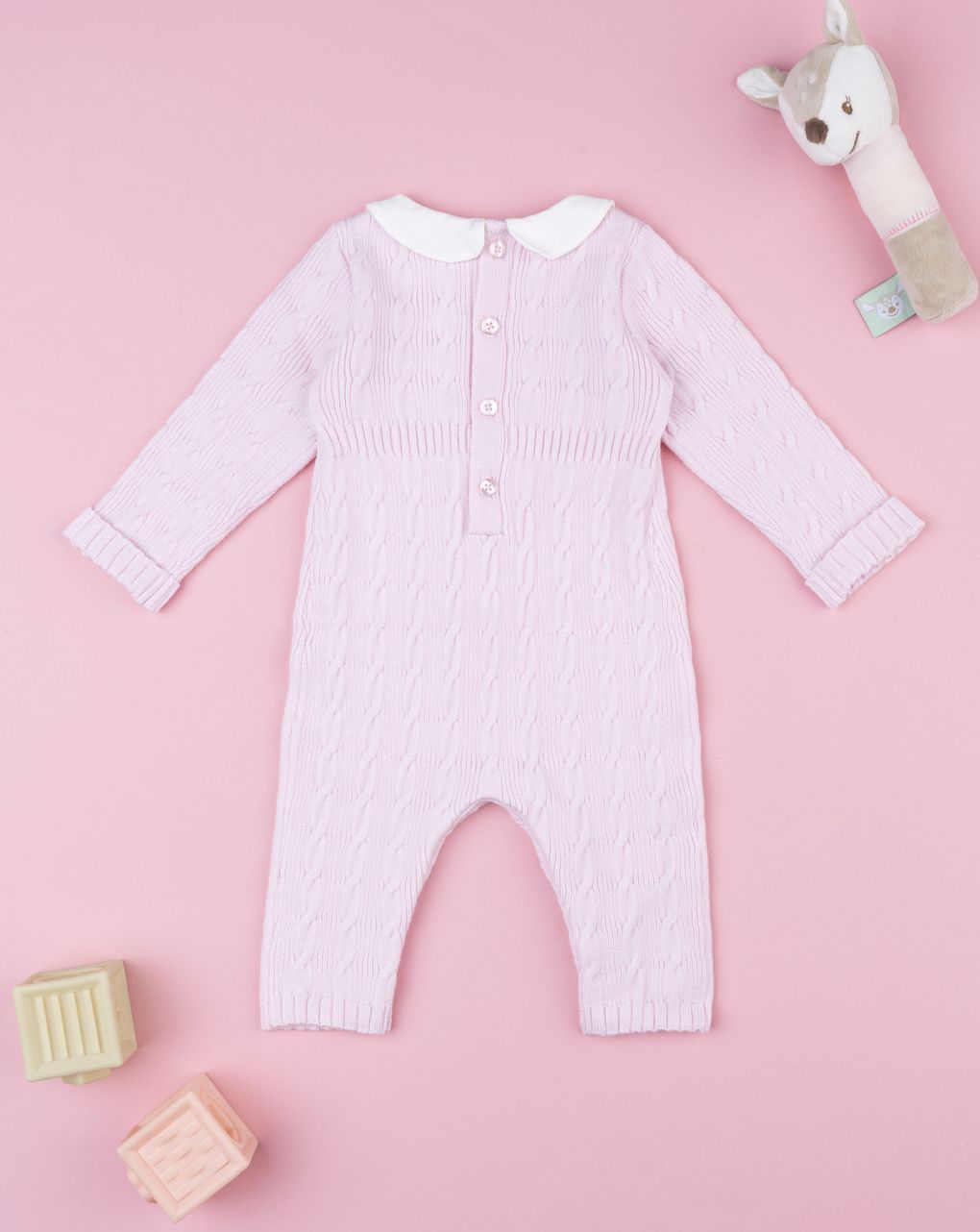 Tutina tricot rosa neonata