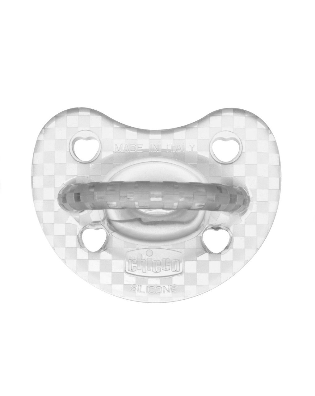 Gommotto silicone luxe 16-36m 2pz azzurro/trasparente - chicco