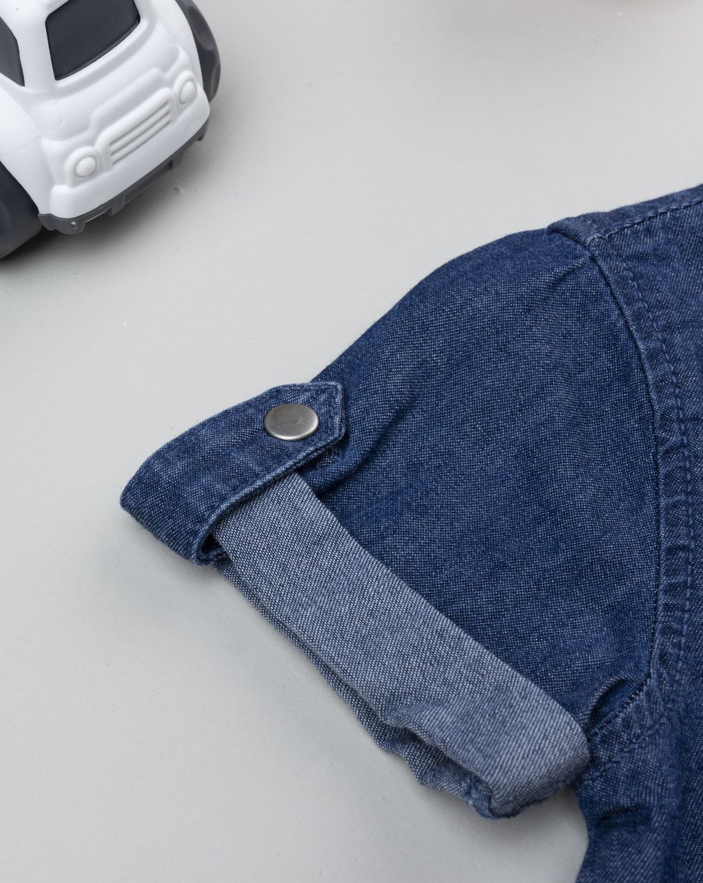 Camicia denim scuro neonato