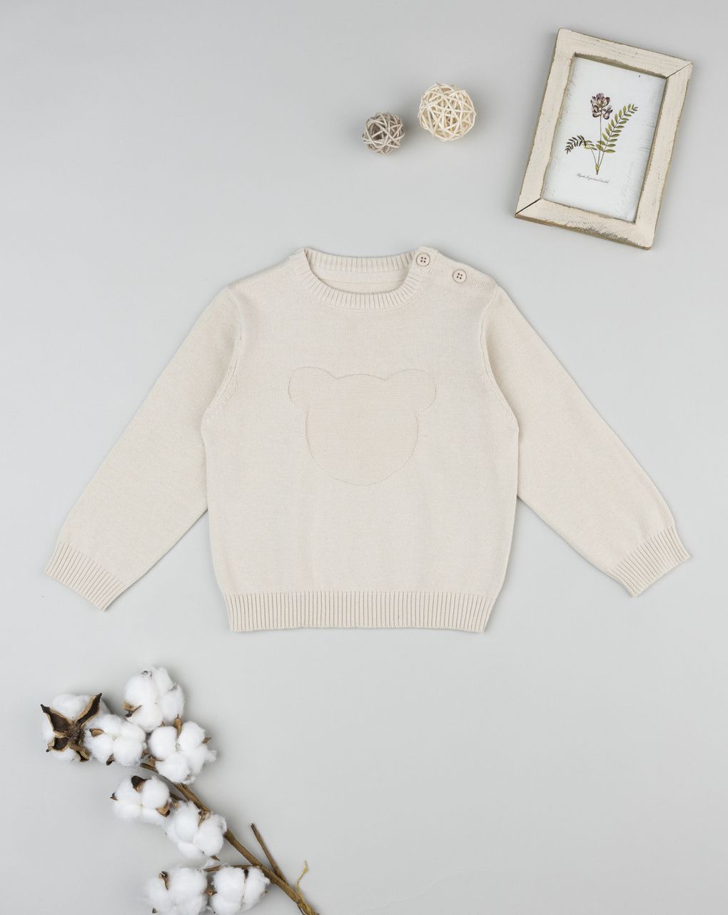 Maglia tricot bimbo beige