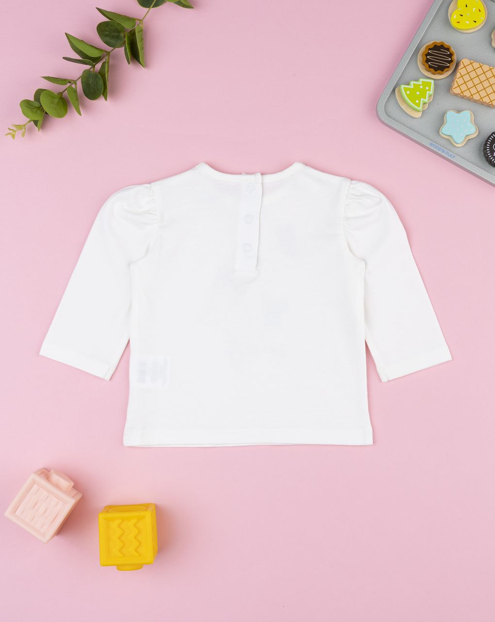 Maglia bimba bianca stampa coniglietto