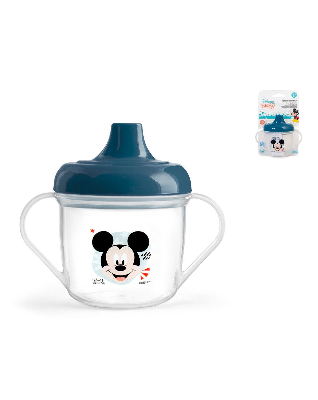 Tazza 2°sorsi mickey icon disney 200 ml - lulabi