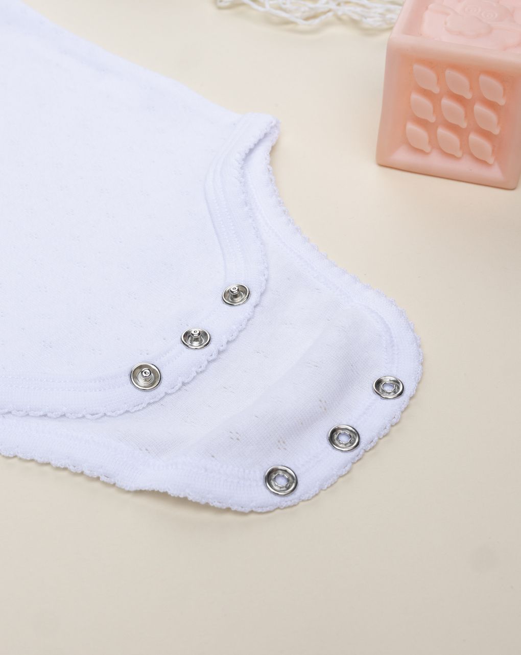 Body bimba bianco traforato