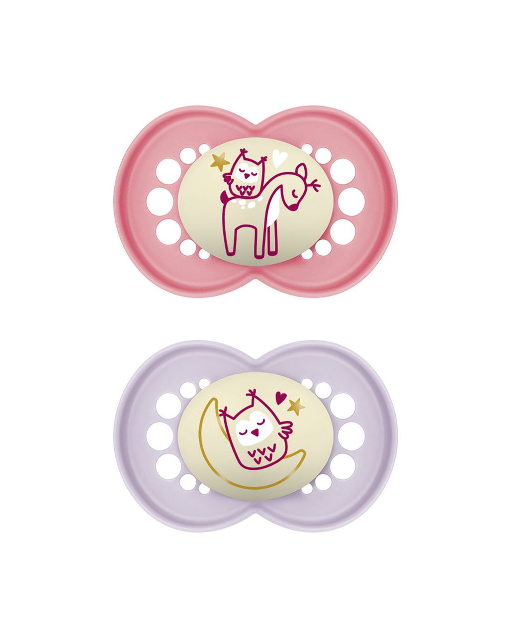 Succhietti original night 16+ caucciù bio-circolare conf. doppia rosa/viola - mam