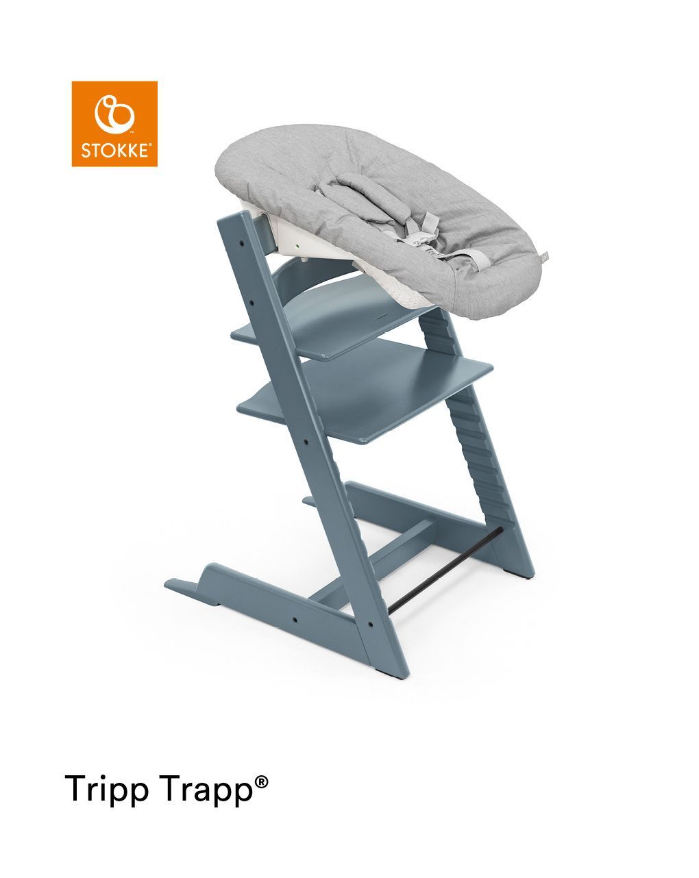 Tripp trapp® sedia fjord blue personalizzabile - stokke®