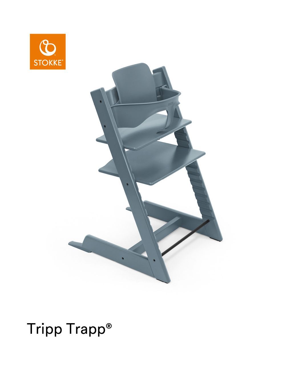 Tripp trapp® sedia fjord blue personalizzabile - stokke®