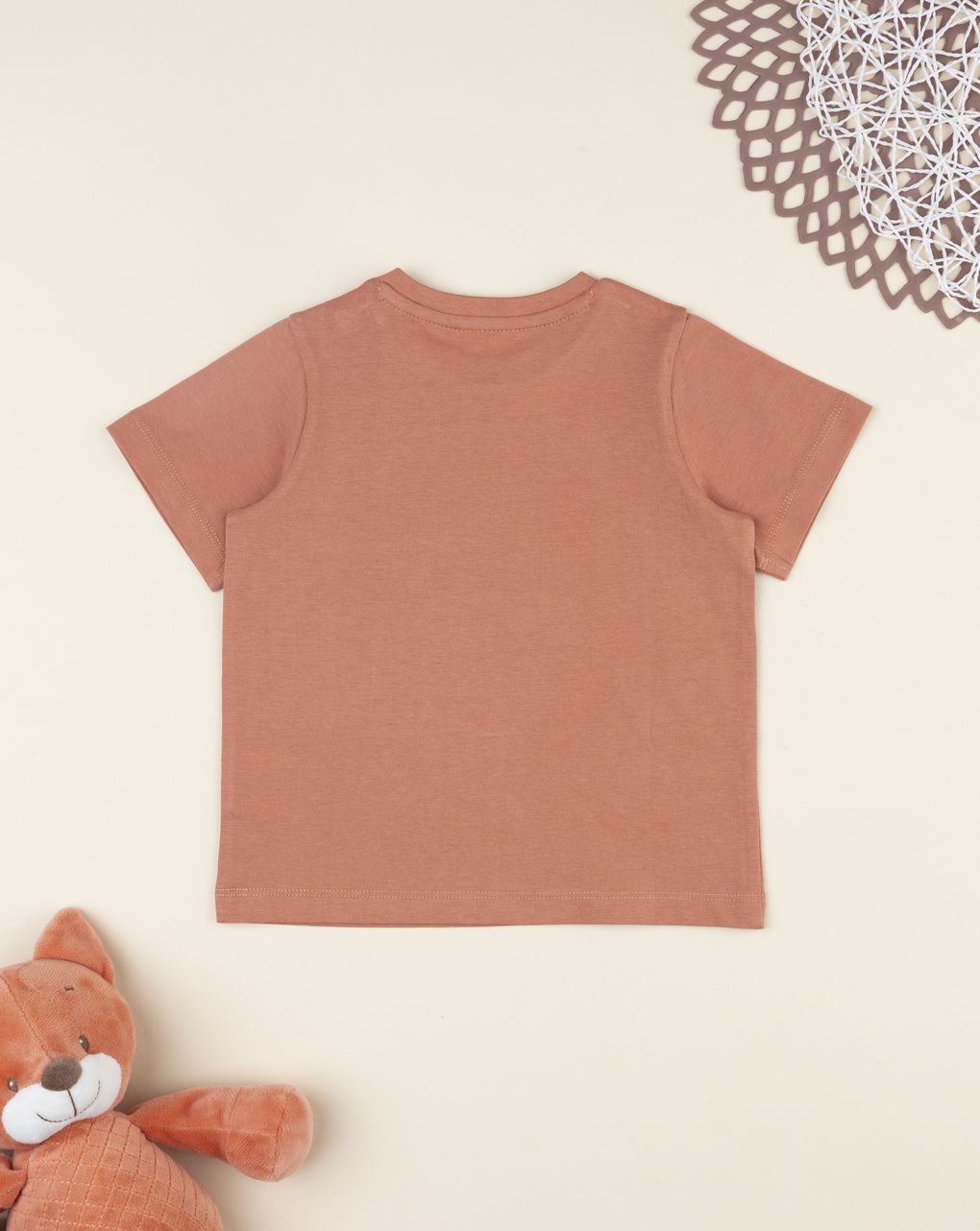 T.shirt bimbo arancione orso