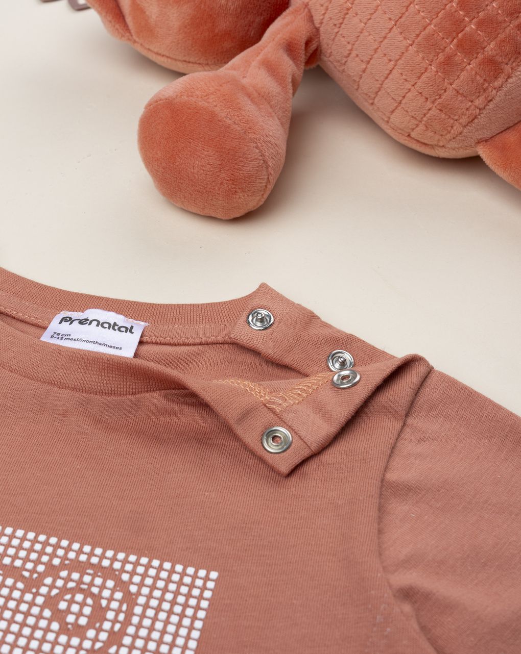 T.shirt bimbo arancione orso