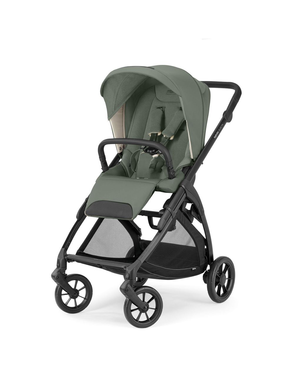Passeggino electa telaio total black colore murray green - inglesina