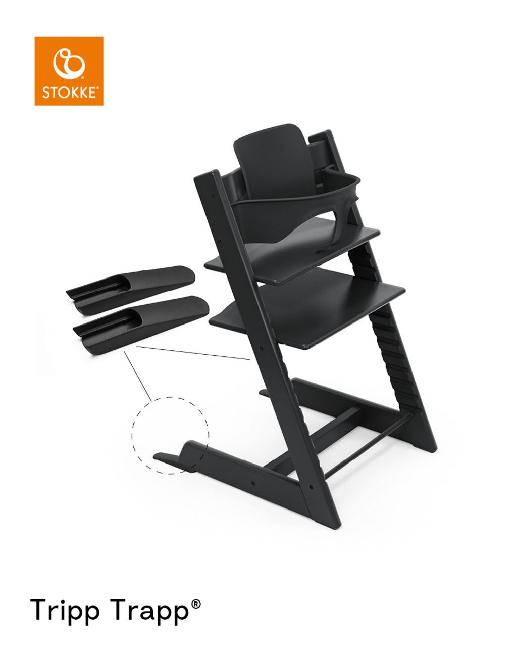 Tripp trapp® baby set² black - stokke