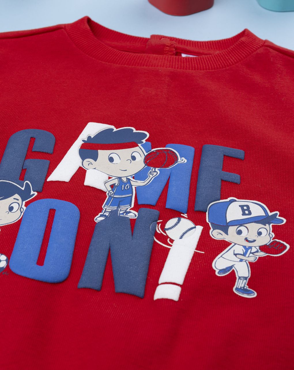 Maglia bimbo rossa stampata