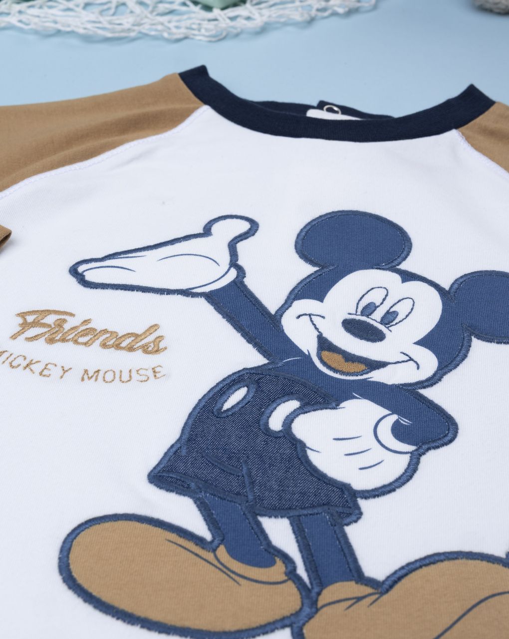T-shirt bimbo bianca mickey mouse