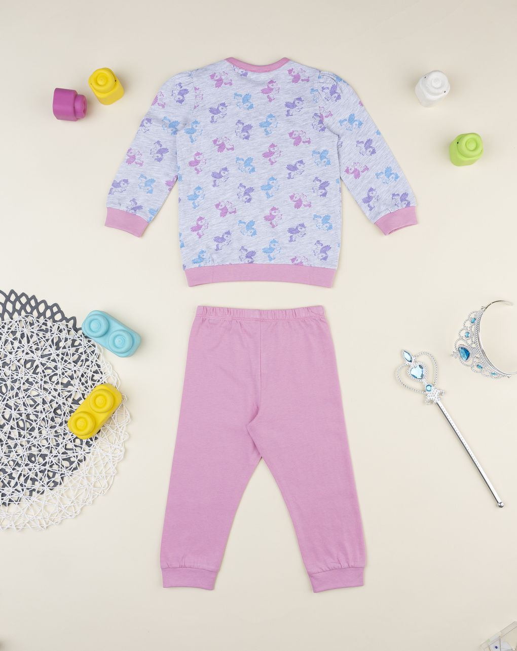Pigiama bimba due pezzi unicorni
