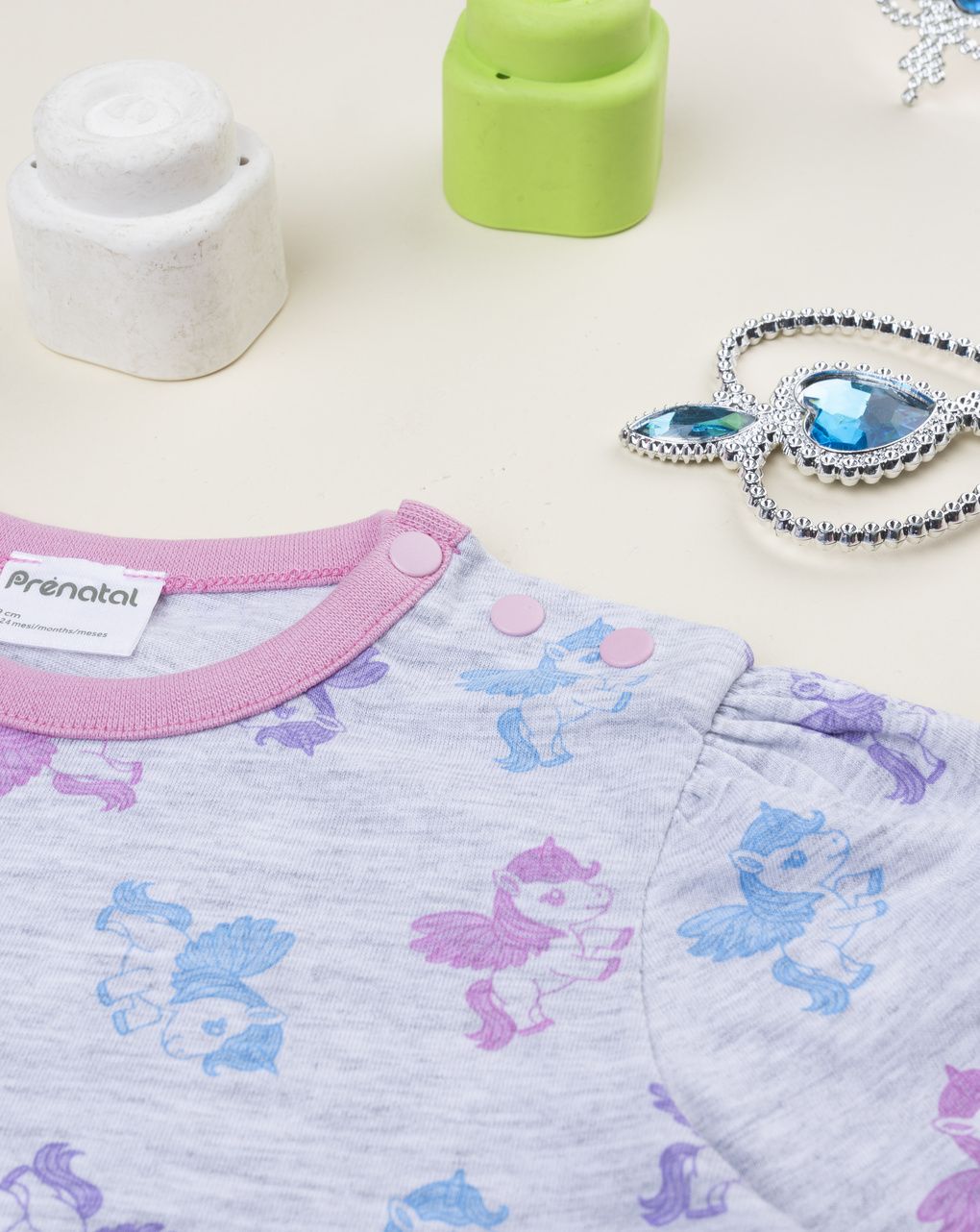 Pigiama bimba due pezzi unicorni