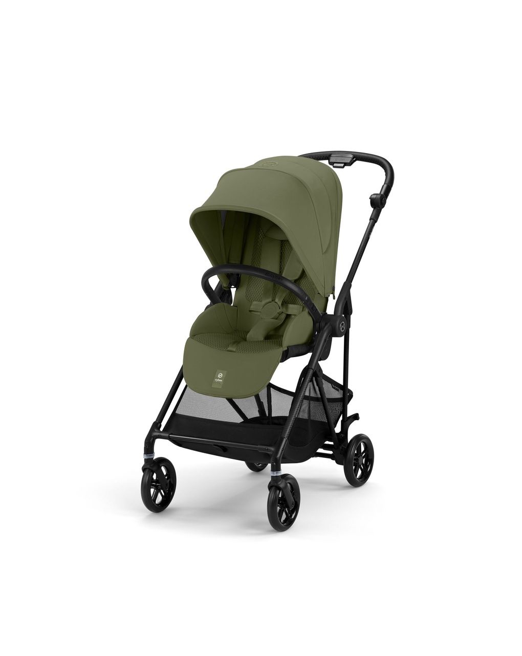 Passeggino melio carbon b/moss green-khaki - cybex