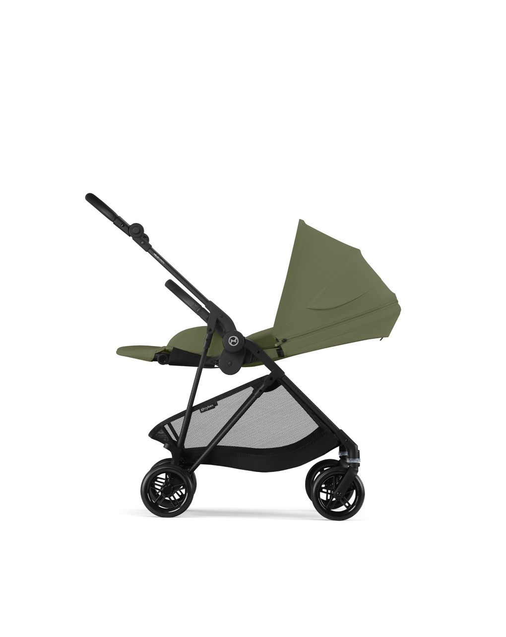 Passeggino melio carbon b/moss green-khaki - cybex