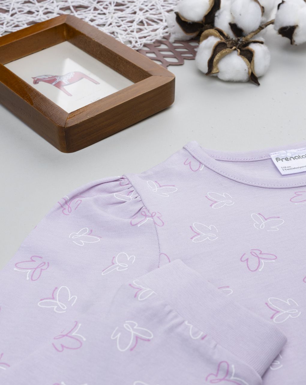Pigiama due pezzi lilla bimba farfalline