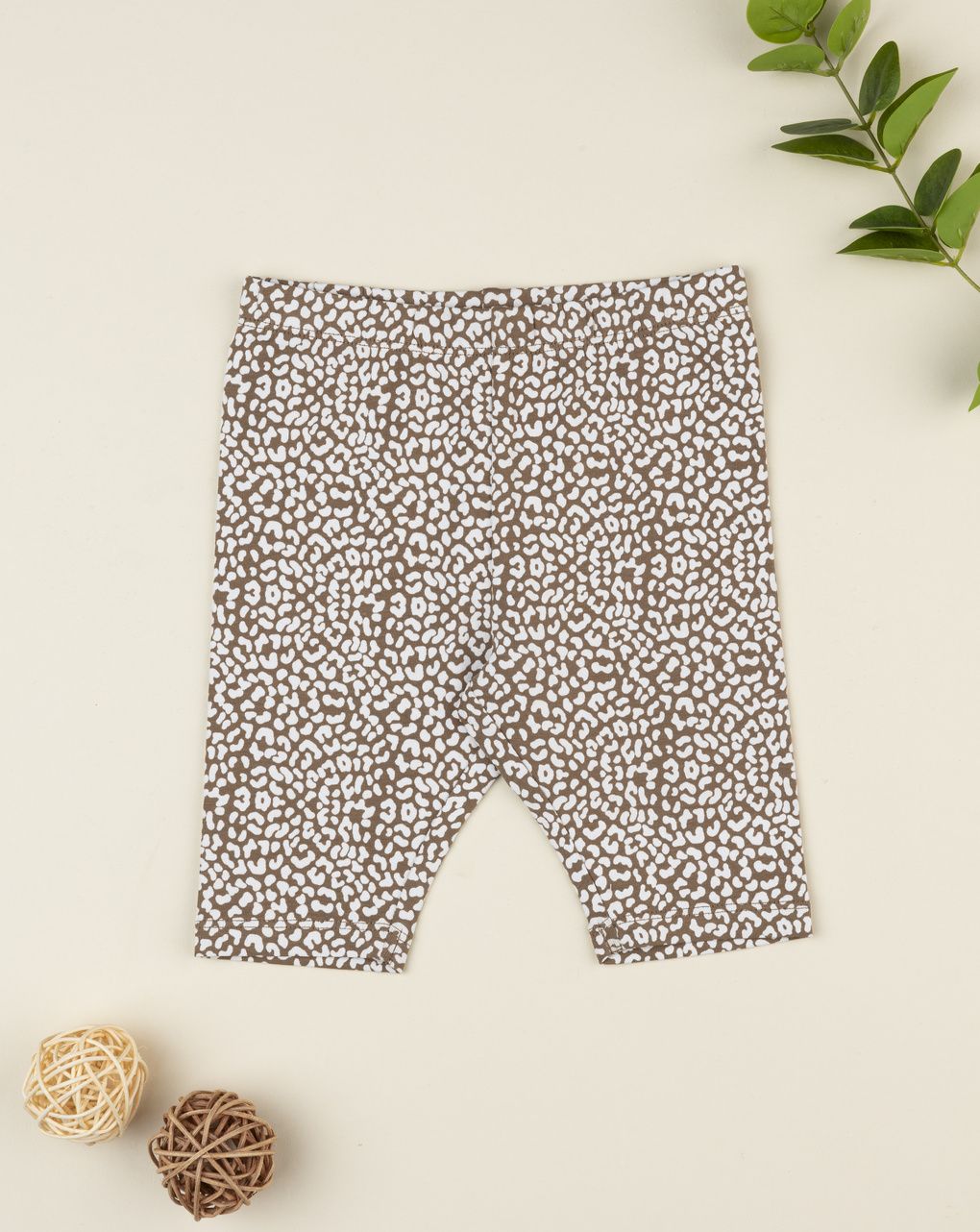 Legging bimba maculato marrone