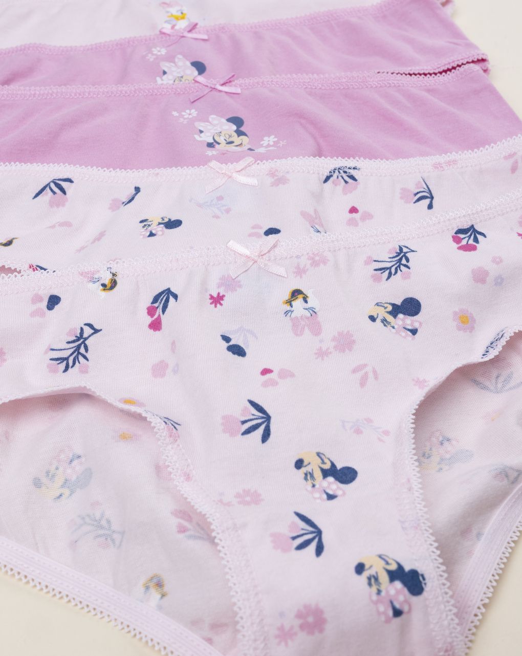 Pack 5 slip cambina rosa disney