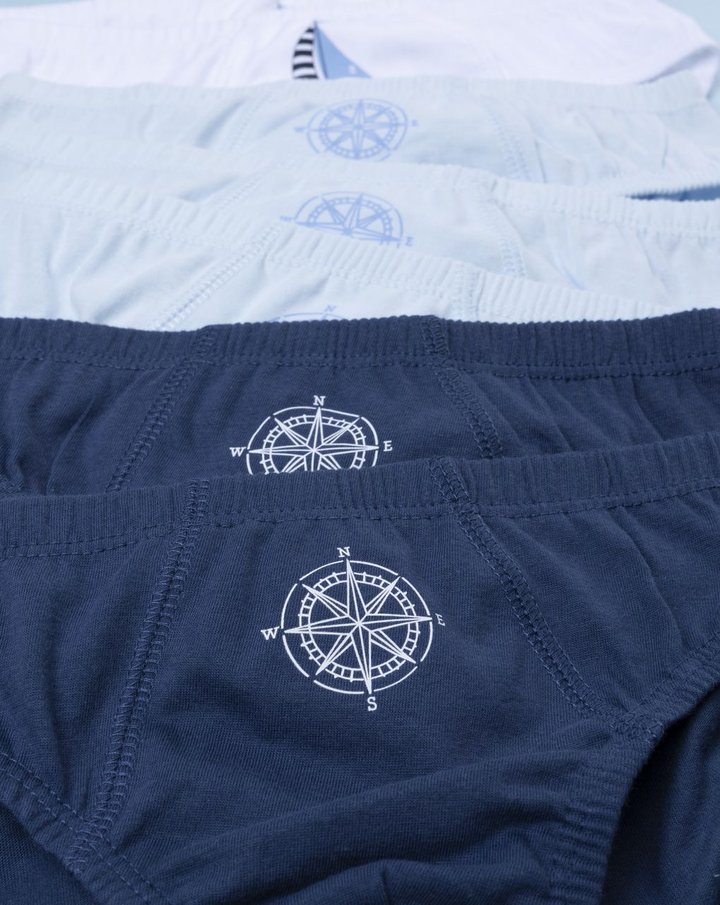 Pack 7 slip bambino toni blu