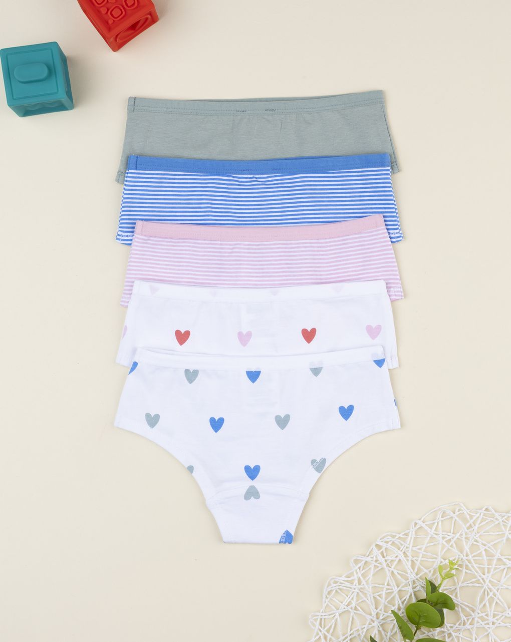 Pack 7 coulotte bambina vari colori