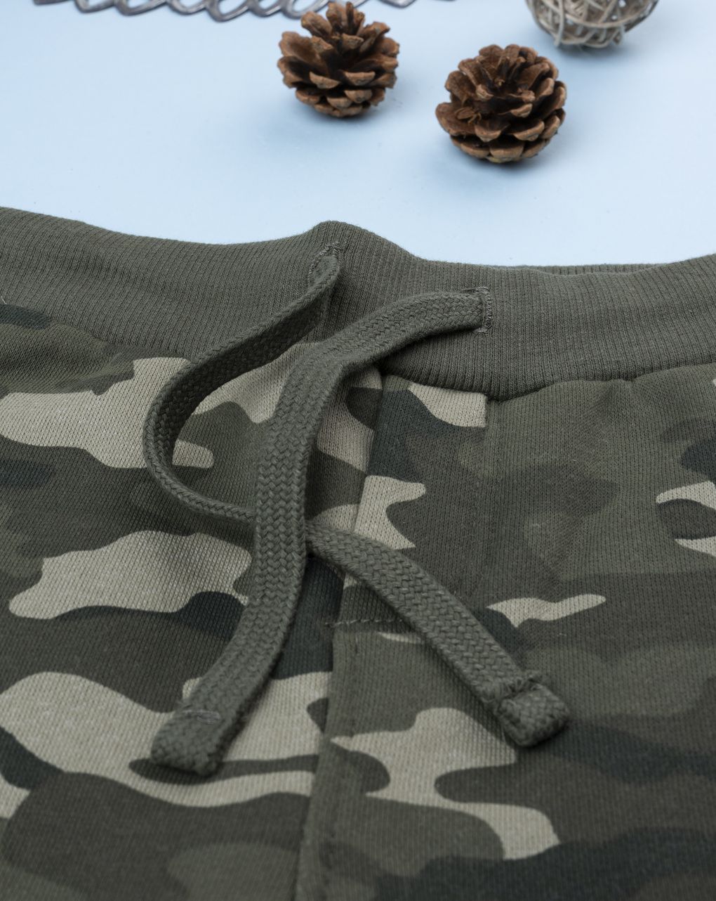 Pantalone bimbo felpato camouflage