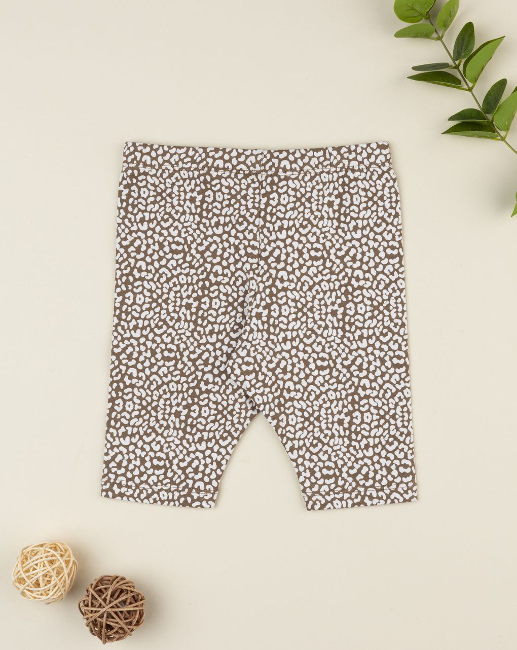 Legging bimba maculato marrone