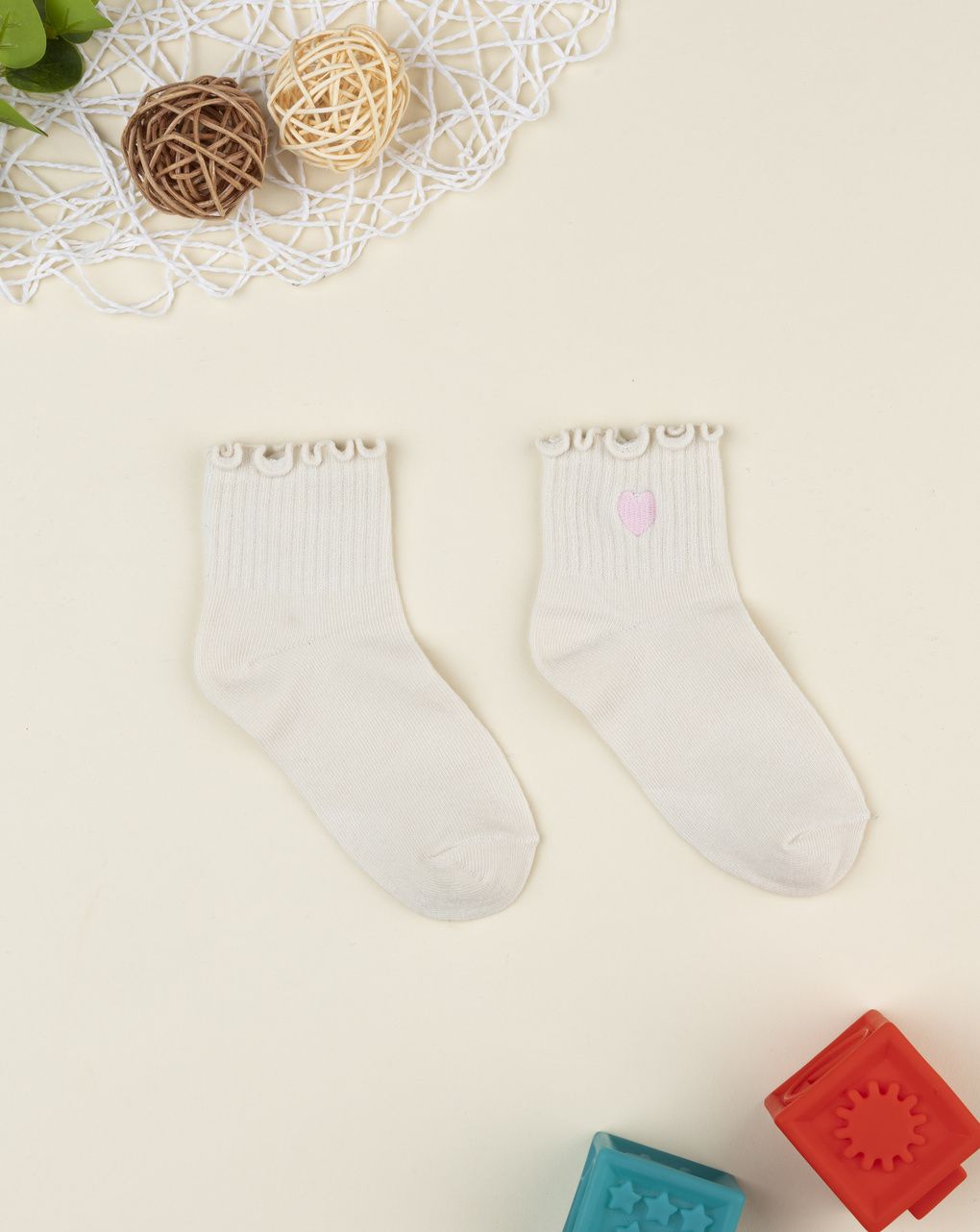 Calze bambina marroni fiore