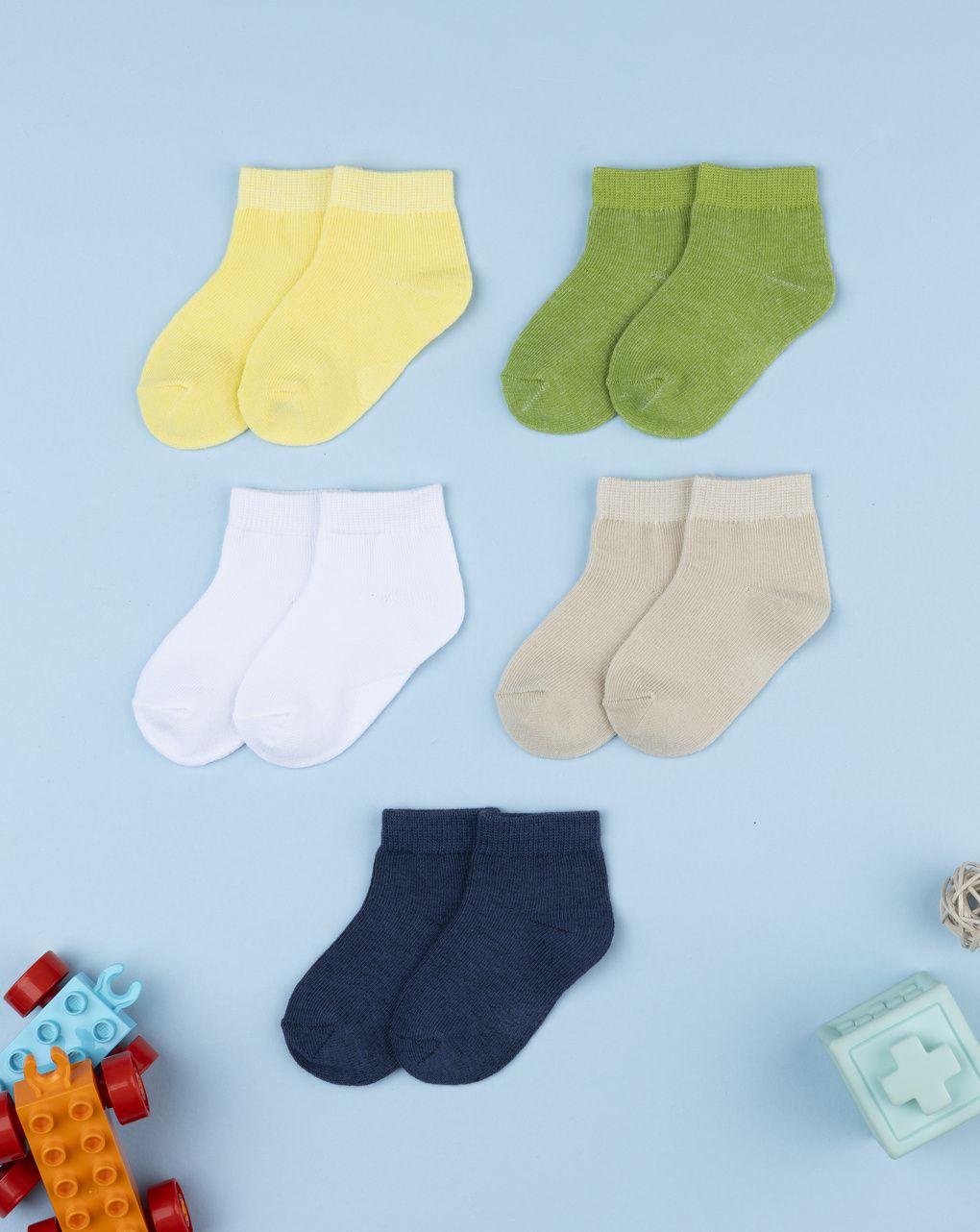 Pack 5 calze bimbo muticolor