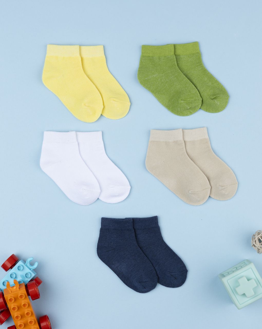 Pack 5 calze bimbo muticolor