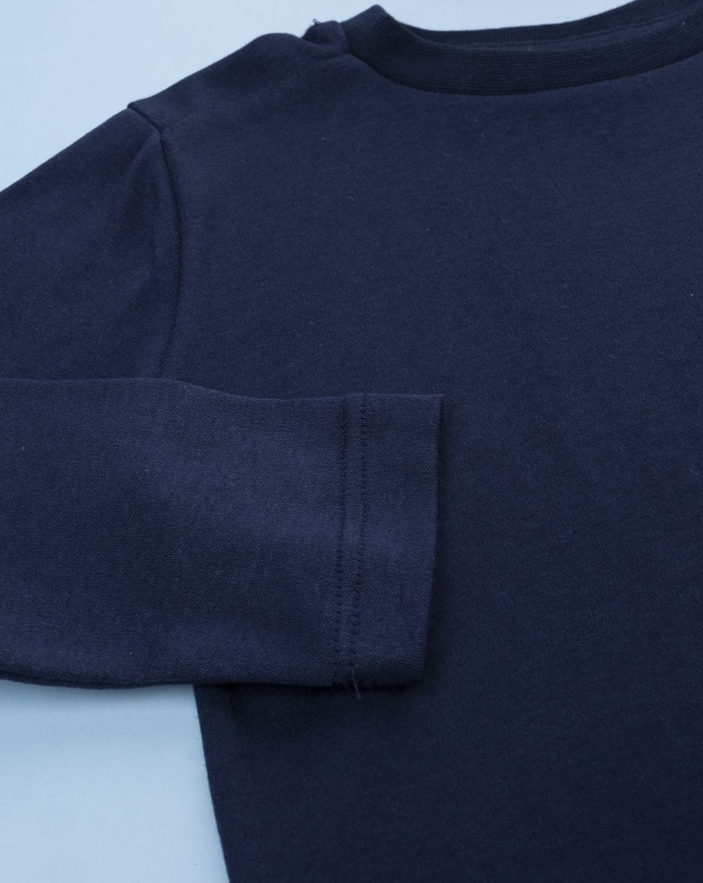 T-shirt blu notte maniche lunghe bambino