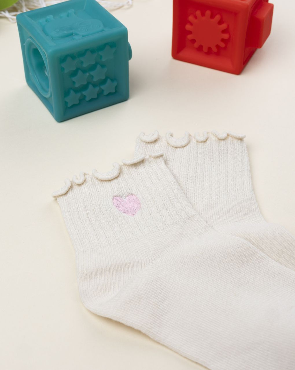 Calze bambina marroni fiore