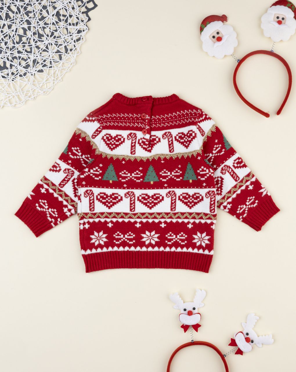 Maglia tricot natale bimba