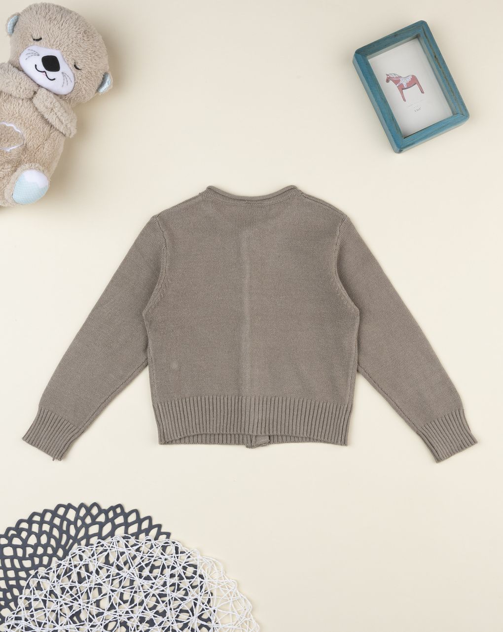 Cardigan marrone tricot bambina