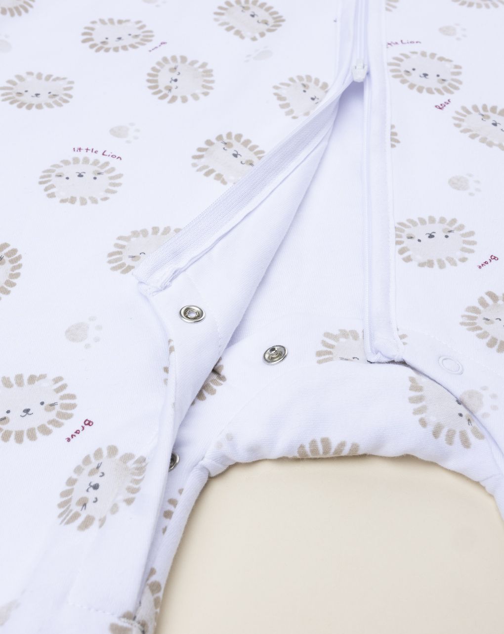 Sacco nanna bimbo bianco leoncini allover
