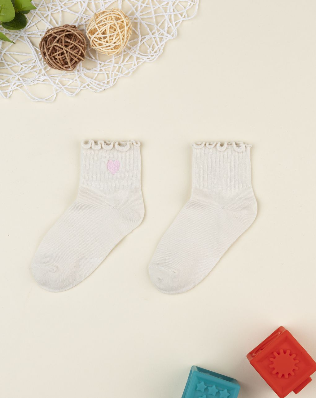 Calze bambina marroni fiore