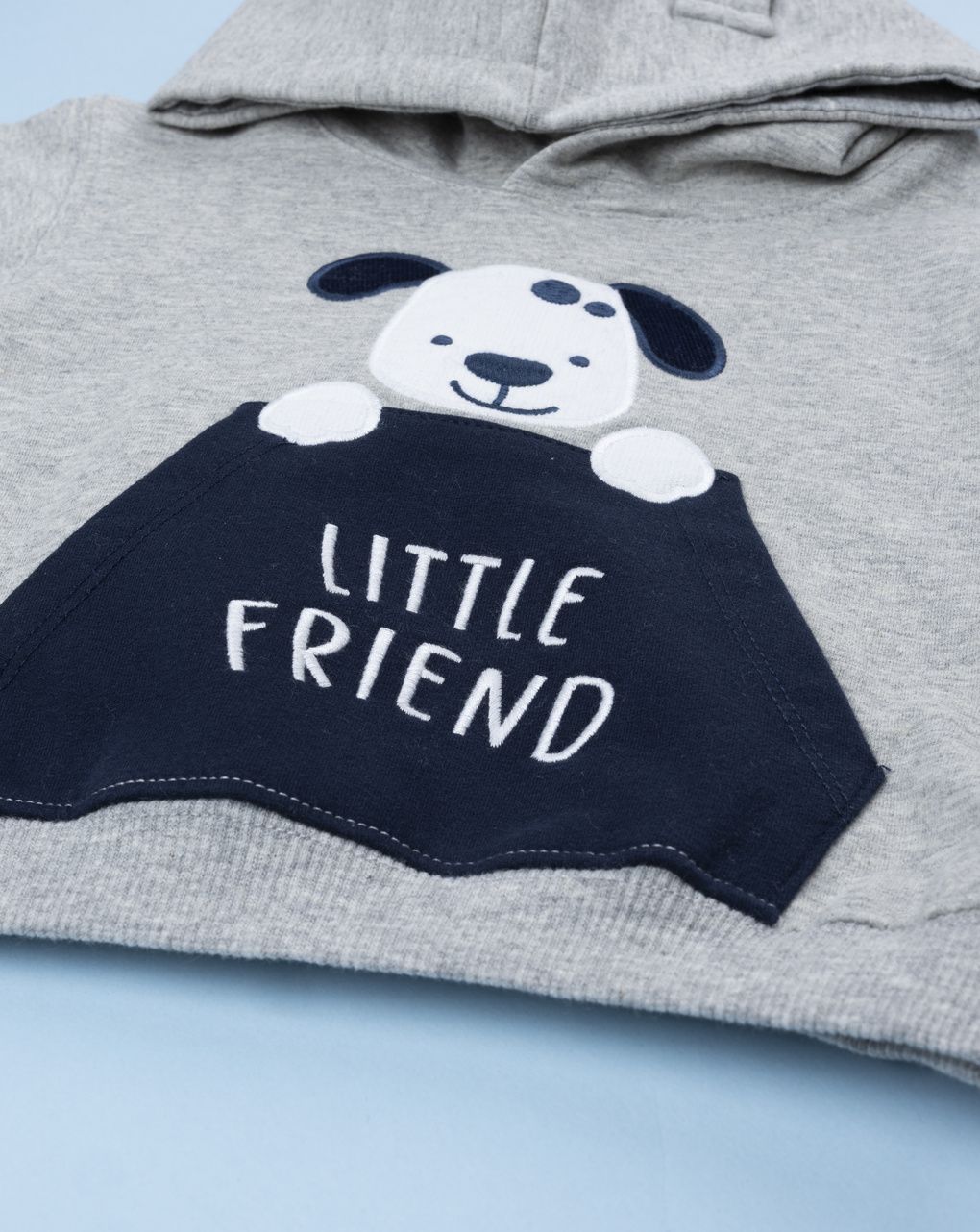 Jogging bimbo grigio e blu