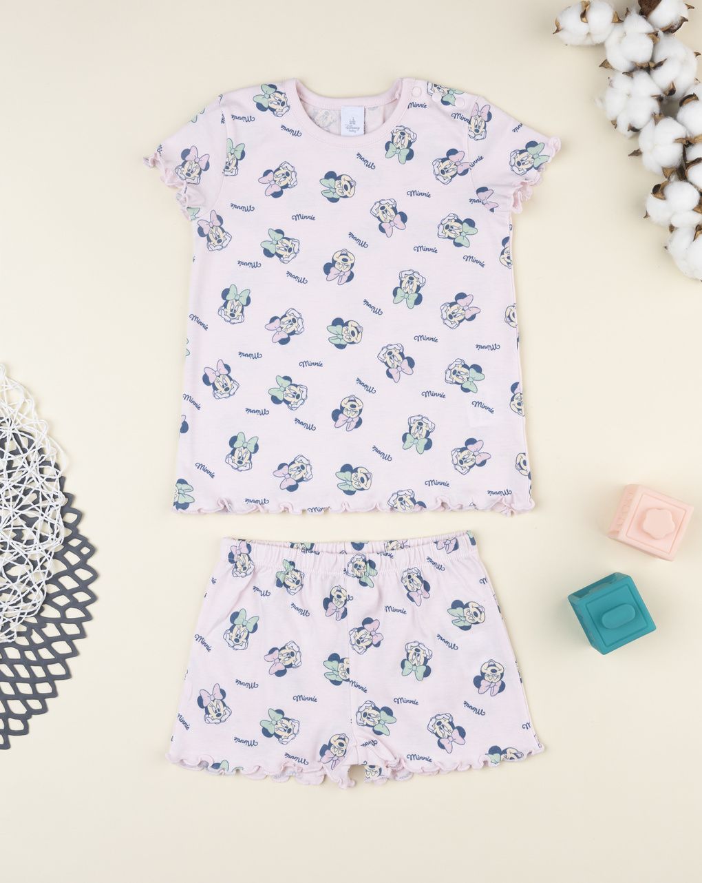 Pigiama corto bimba minnie allover