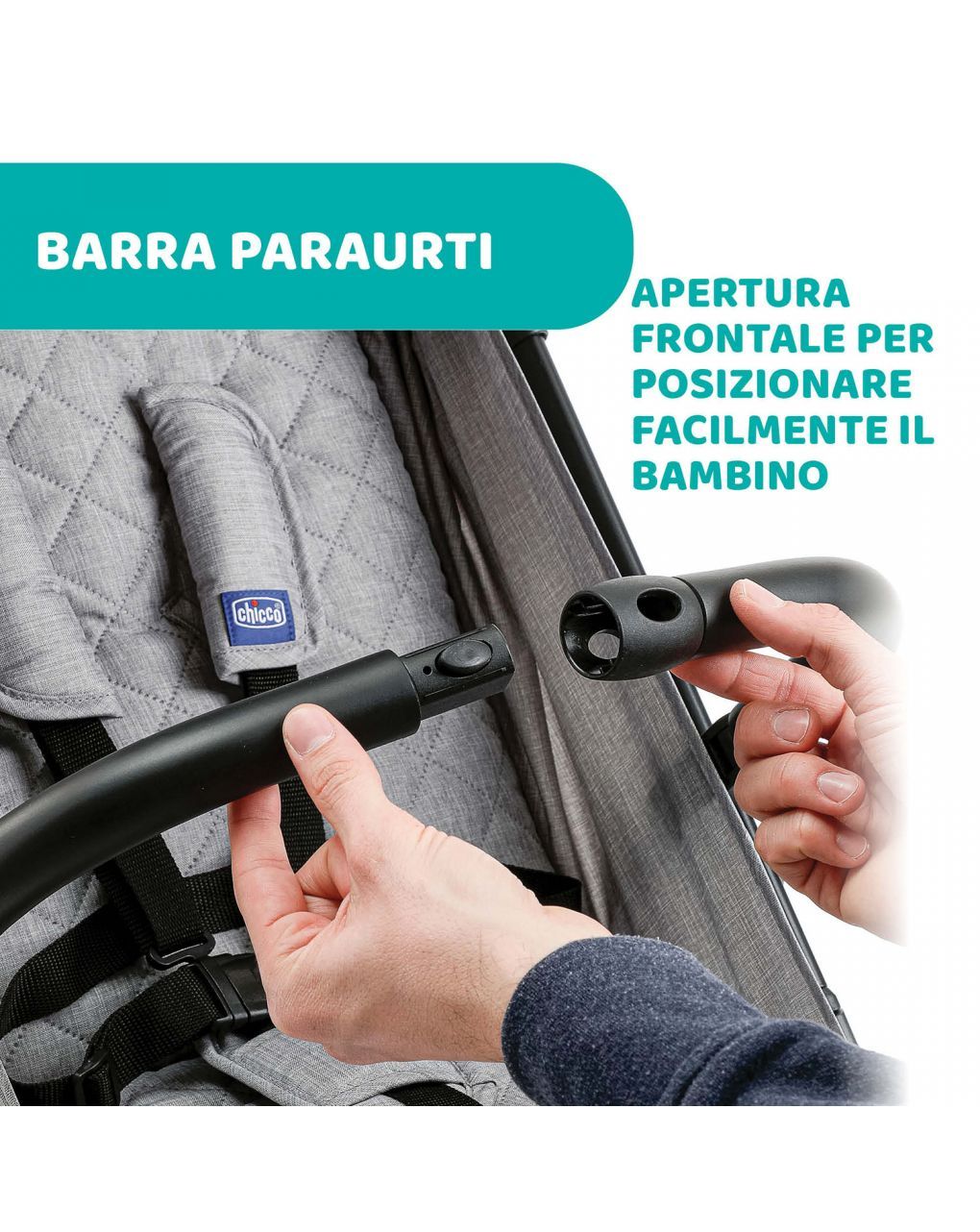 Passeggino trolley me light grey - chicco