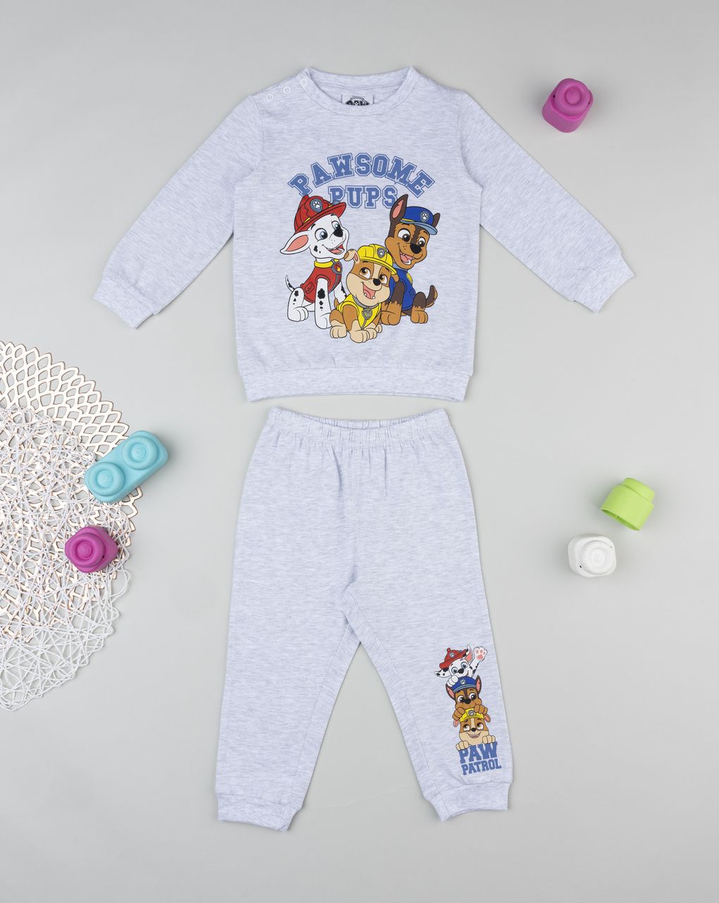 Pigiama paw patrol bimbo grigio